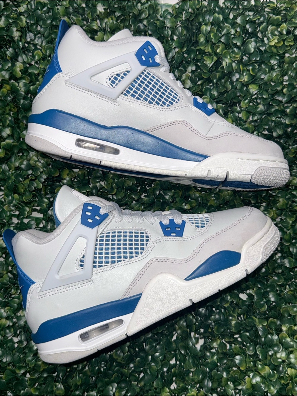 Air Jordan 4 Retro (GS) Size 6Y NEW Off White Military Blue (read)